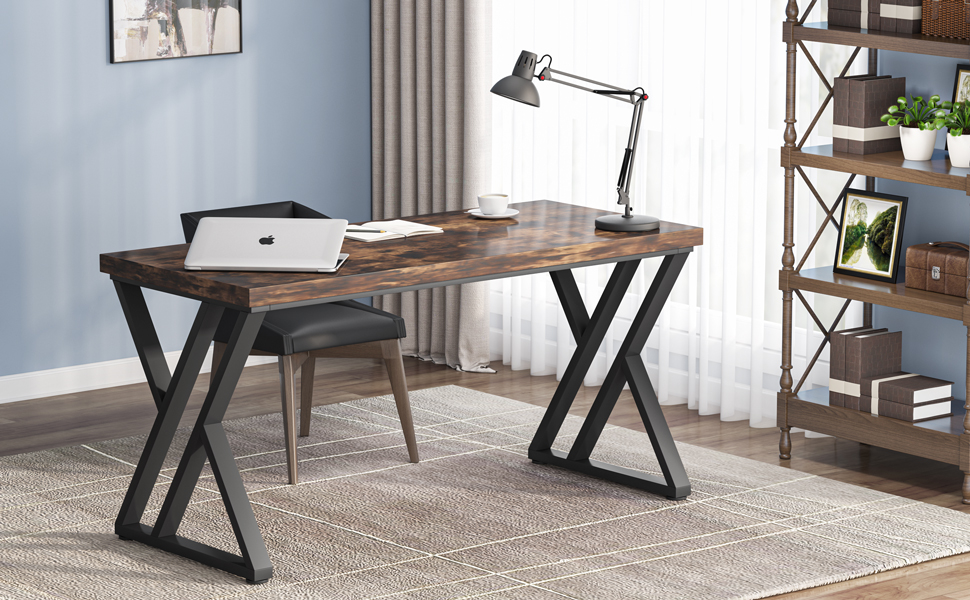 Tribesigns Heavy-Duty Computer Desk, 55" Simple Study Desk Writing Table