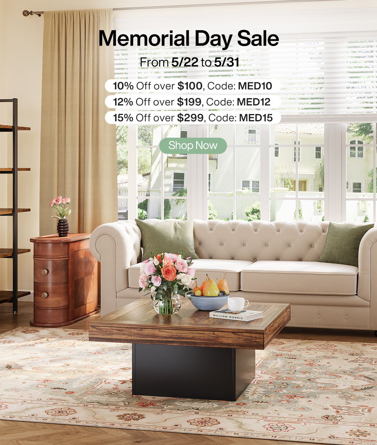 MEMORIAL DAY SALE-15% OFF