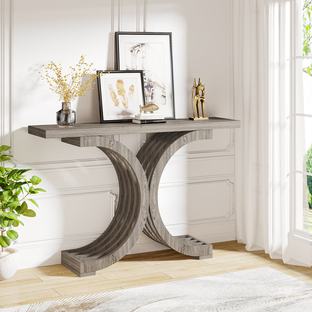 Tribesigns 41" Console Table, Modern Faux Marble Entryway Sofa Table