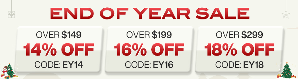 18% Off  End of Year Sale