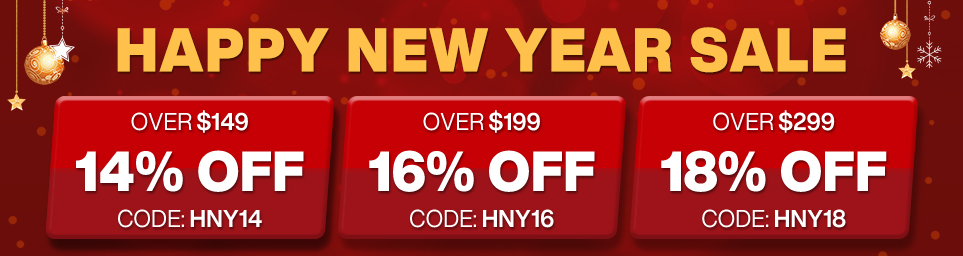 Enjoy our New Year Discount of Up to 18%